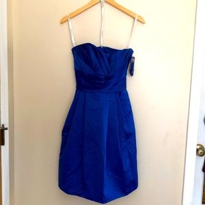 NWT Brilliant Sapphire Blue Wedding / Cocktail Dress